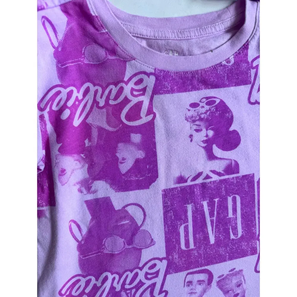 Gap Girls Bundle Barbie Hoodie Sweatshirt Barbie T Shirt Print Pink Size 4-5